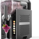 Slushie Machine for Home, 88 oz Slushy Machine, No Ice Needed Frozen Drink Maker with 6 Presets, Quiet, Auto-Clean, LED Display, Black, Perfect for Margaritas, Frappés, Milkshakes and More