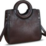 Genuine Leather Handbags for Women Vintage Real Leather Fashion Messenger Bag Shoulder Bag Crossbody Bag Satchel Purse