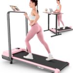 FUNMILY Walking Pad Treadmill with Incline, Foldable Treadmills for Home Office, Portable Walking Pad 300lbs Capacity, Remote Control, 2s Folding Treadmill