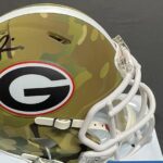 George Pickens Signed Georgia Bulldogs Riddell Mini Matte Camo Helmet – Autographed College Helmets