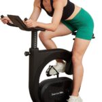 GarveeLife Stationary Bikes for Home, Electromagnetic Control Exercise Bike, Indoor Cycling Bike with Shuttle Smart Knob, Magnetic Resistance/Brake Pad, Low Noise with App, Upgraded Version Seat