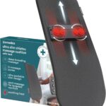 Homedics Ultra Slim Shiatsu Massage Cushion with Heat – Full Back Coverage, Deep Kneading Massage, 3 Zone Control (Upper/Lower/Full), Soothing Heat, Slim Profile, Portable Design, Fits Most Chairs