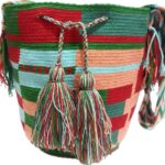 Handmade Wayuu Crochet Tote Bag, Woven Mochila, Colombian Tribal Bag, Beach Bag