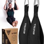 PULLUP & DIP Ab Straps, Premium Abdominal Slings for Abdominal Training, Padded Workout Straps for Crunches, Hanging, Leg Raise, Set of 2 Ab Slings for Pull-Up and Chin-Up Bar