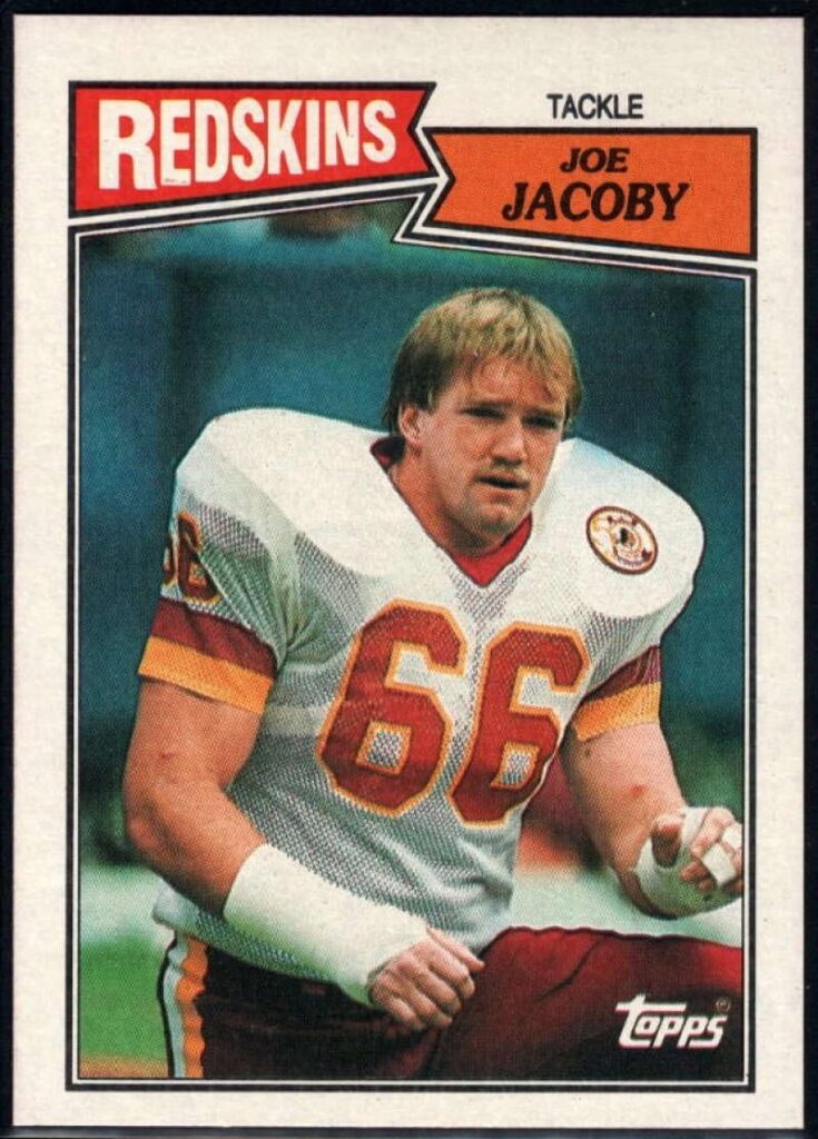 1987 Topps #72 Joe Jacoby Football NFL Club NFL Football Card NM-MT