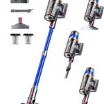 Cordless Vacuum Cleaner, Upgraded 580W 48KPA 70Mins Cordless Stick Vacuum Cleaner with Self-Standing and Smart Screen, Anti-tangle Wireless Vacumm, Vacuum Cleaners for Home/Pet Hair/Carpets/Floors