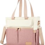 JOYHILL Lunch Bag for Women, Lunch Tote Leakproof Insulated Lunch Box with Shoulder Strap, Adult Reusable Lunch Cooler Tote Bags for Work Picnic Camping Beach (A-PINK)