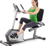Marcy Recumbent Exercise Bike with Adjustable Seat and 8 Resistance Levels, 300 Pound Capacity NS-1201R
