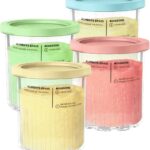 Creami Pints and Lids for Ninja | 4 Pack, 24OZ XL Size Compatible with Ninja Creami 11-in-1 NC501 NC500 Series Deluxe Ice Cream Maker BPA-Free & Dishwasher Safe (Deluxe-Blue/Pink/Green/Yellow)
