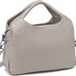 KOGTLA Genuine Leather Purses for Women, Tote Handbags with Detachable Satchel Strap, Crossbody Shoulder Top-Handle Bags