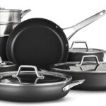 Calphalon Premier Hard-Anodized Nonstick Cookware Set, 8-Piece, Metal Utensil Safe, PFOA-Free