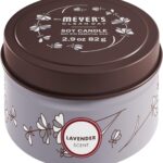 MRS. MEYER’S CLEAN DAY Soy Tin Candle, 12 Hour Burn Time, Made with Soy Wax and Essential Oils, Lavender, 2.9 Oz