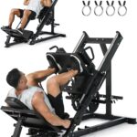 Garvee Leg Press Hack Squat Machine 2 in 1 Combo Workout Machine for Home Gym with Linear Bearing & Solid Steel Pipe, Lower Body Strength Training Equipment