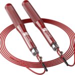 feebo High Speed Jump Rope with Double Ball Bearing, Adjustable Tangle-Free Jumping Rope with 2 Speed Rope & Aluminum Non-Slip Grip, Weighted Skipping Rope for Double Unders,Boxing, MMA, Fitness
