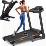 15% Auto Incline Treadmill for Home, Double Deck Treadmills with Incline,3.5HP Treadmills with Incline, Support Handrail/Console/App Control, Portable Treadmill Running Machine for Small Spaces