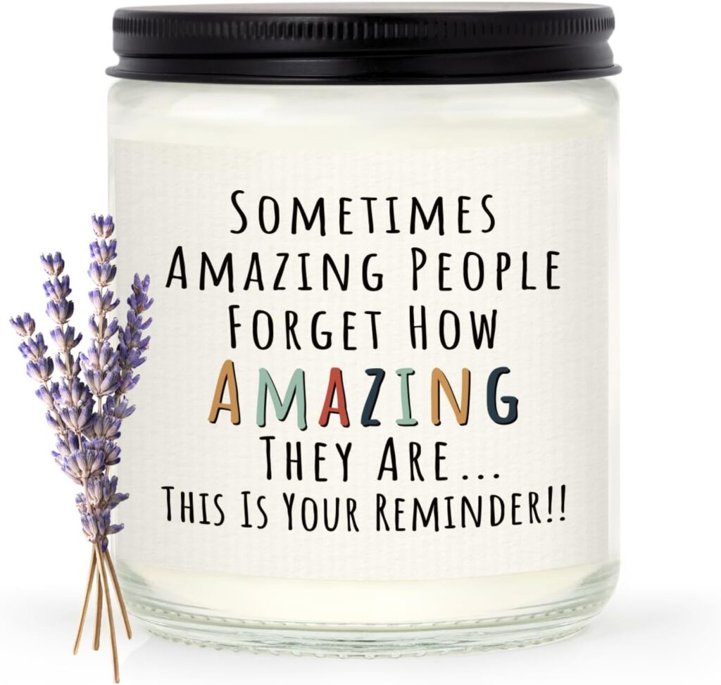Craftique Candle Gifts for Women- You’re Amazing Candle- Christmas Birthday Gifts for Women Friendship, Thank You/Inspirational Gift for Woman Her Friend Girlfriend Sister Wife Appreciation, Lavender