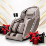 Titan 4D Ultima | Taupe | Massage Chair | Full Body Air Bag Massage | Zero Gravity Reclining | SL-Track 4D Massage | Foot Roller | Touchscreen Controller | Space Saving Technology