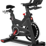 Exercise Bike, Stationary Bike for Home Cardio with Comfortable Seat Cushion, Adjustable Seat Handle, iPad Holder & 350 lbs Weight Capacity