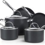 Cooks Standard 8-Piece Nonstick Hard Anodized Cookware Set, Pots and Pans Set Includes Saucepans, Stockpot, Frying Pans, Lids, Black