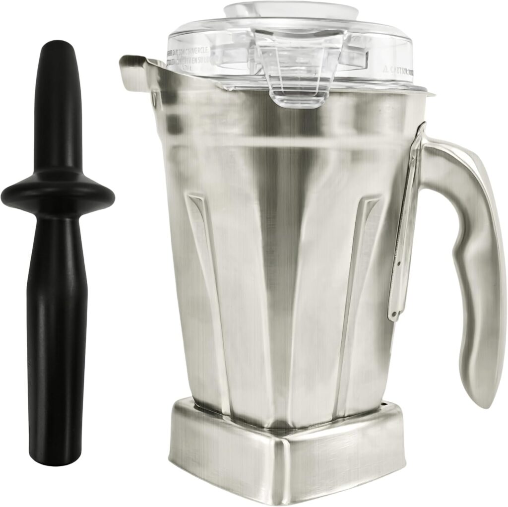 Stainless Steel Container 48oz,Replace for Vitamix 5000 5200 6300 6500 7500 E310 E320 Pro 200 500 750 vm0101 vm0197, Compatible with C/G-Series Explorian Commercial Ropel Series