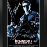 HWC Trading Terminator 2 Judgment Day Schwarzenegger 16 x 12 inch Framed Gifts Printed Poster Signed Autograph Picture for Movie Memorabilia Fans – 16″ x 12″ Framed