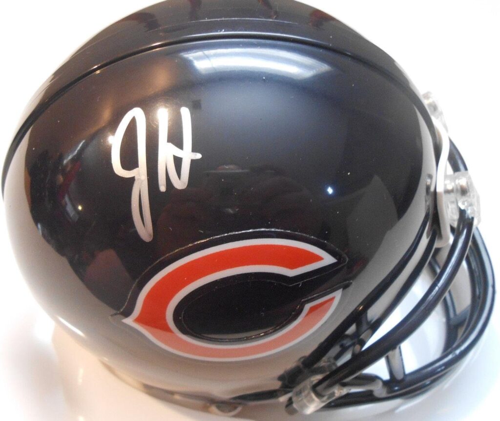 Jordan Howard Signed Chicago Bears Mini Football Helmet w/COA Indiana Pro Bowl – Autographed NFL Mini Helmets