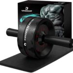 VINSGUIR Ab Roller Wheel, Abs & Core Workout Equipment for Home Gym with Knee Pad Accessories, Abdominal Wheel for Full-body Strength Training