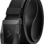 BULLIANT Tactical Belt for Men, Men Stretch Nylon Web Gift Belt 1.5″-Hiking Rigger Military Work-Quick Release