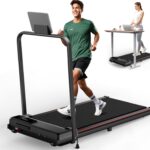340lb Capacity Walking Pad Treadmill with 12% Incline, Big LED Display Under Desk Treadmill Support Full Manual/3-Preset Countdown/App Mode, Portable Treadmills for Small Spaces