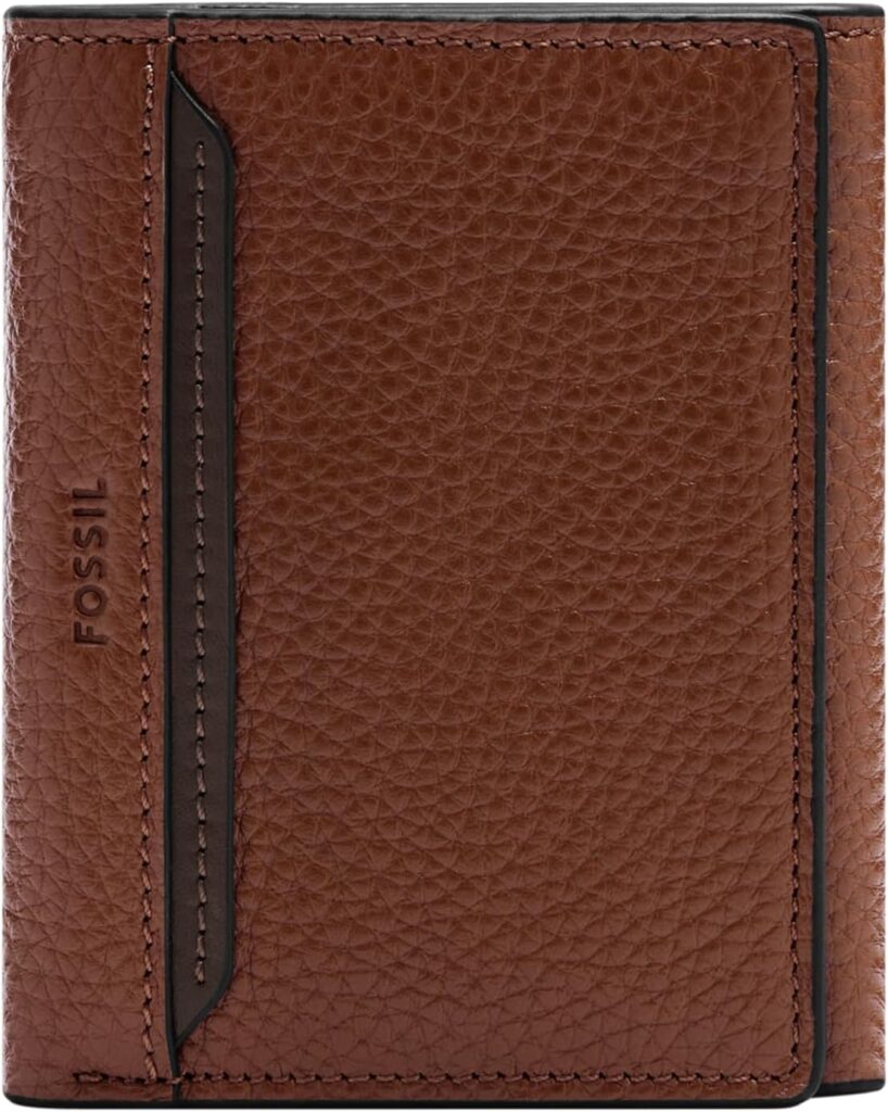 Fossil Men’s Leather Trifold Wallet for Men