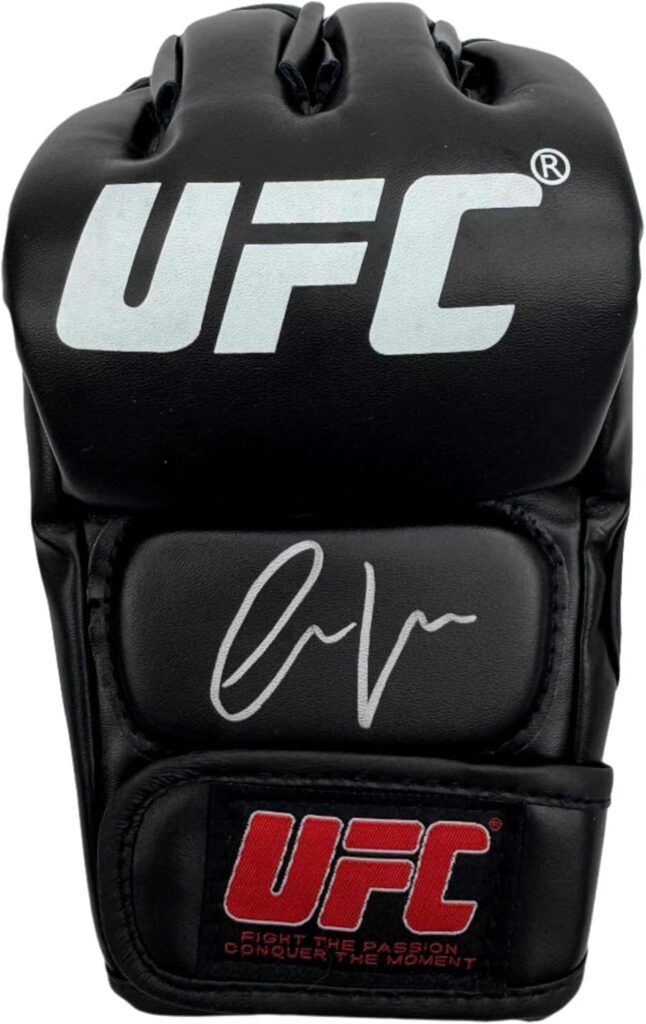 Autographed/Signed Conor McGregor UFC MMA Black Fighting Glove Beckett BAS COA Auto