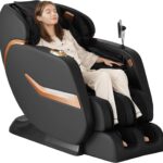 4D Zero Gravity Massage Chair Recliner, SL-Track Shiatsu Massage Chair Full Body with Voice Control,Body Scan,Waist Heating,Bluetooth,Foot Rollers,32 Airbags&Extended Footrest (Gray)