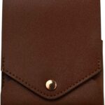 Multifunctional Compact Wallet Handmade Faux Leather Banknote Storage with Pen Slot Brown Slim Minimalist Bifold Card Holder for Men Daily Commuting Business Travel Thin Credit Card