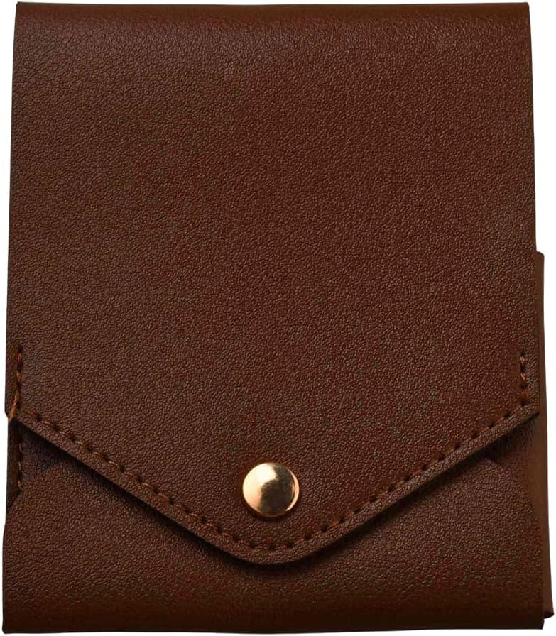 Multifunctional Compact Wallet Handmade Faux Leather Banknote Storage with Pen Slot Brown Slim Minimalist Bifold Card Holder for Men Daily Commuting Business Travel Thin Credit Card
