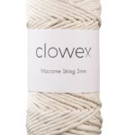 Single Strand Cotton Macrame String 3mm x 328 Yards, Natural Cotton Macrame Cord, Ecru Soft Craft Rope for Wall Hanging, Plant Hanger, Macrame Bag, Decorations and Knotting (2.2, Pounds)