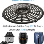 Upgraded 8QT Air Fryer Crisper Tray for Instants Pot Duo Crisp Air Fryers, 3.7QT Double-layer Coating Air Fryer Grill Pan Plate, Broil Tray, Dehydrate Tray for Gowise Crux Air Fryers, Nonstick