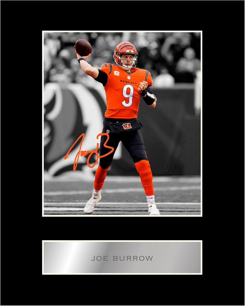 Joe Burrow Pre Printed Signature Signed Mounted Photo Display #11 Printed Autograph Picture