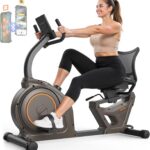 Niceday Recumbent Exercise Bike, Recumbent Bike for Home, Recumbent Stationary Bike 400LBS Weight Capacity, Magnetic Recumbent Bike with Smart APP, LCD Monitor, Heart Rate Handle