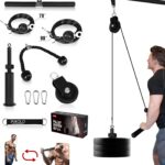 Mikolo Fitness LAT and Lift Pulley System, Dual Cable Machine(70” and 90”) with Upgraded Loading Pin for Triceps Pull Down, Biceps Curl, Back, Forearm, Shoulder-Home Gym Equipment(Patent)