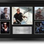 HWC Trading Arnold Schwarzenegger Terminator 16 x 12 inch (A3) Printed Gifts Signed Autograph Picture Display for Movie Memorabilia Fans – 16″ x 12″ Framed