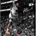 Basketball Superstar Anthony Edwards Signed Poster For Kids Fans Room Bedroom Wall Decor-Sports Star Posters Canvas Art Print Picture For Teen Boy Birthday Gifts