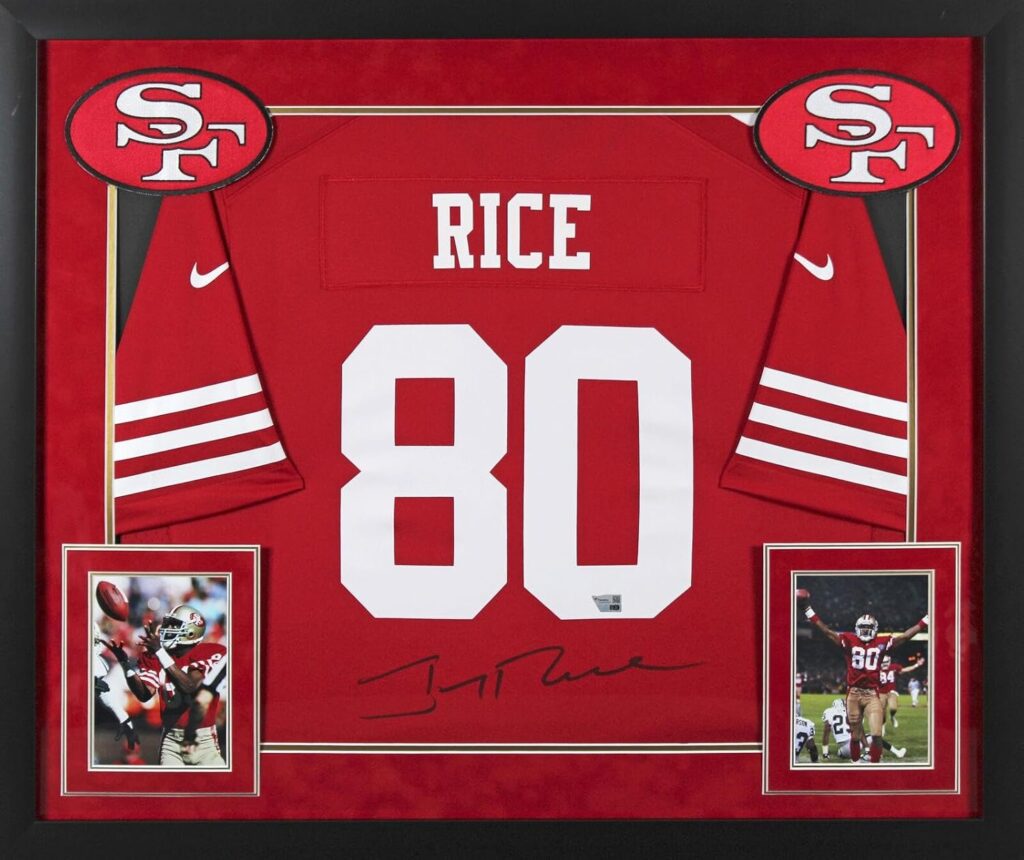 49ers Jerry Rice Signed Nike Game Framed Jersey Fanatics – Autographed NFL Jerseys