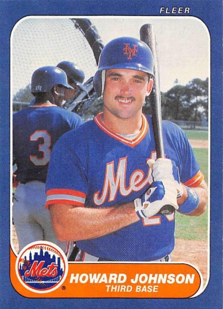 1986 Fleer Baseball #85 Howard Johnson New York Mets Official MLB Trading Card (Stock Photo Used, Card will have Sharp Corners guaranteed)