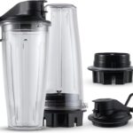 MRX Solutions Personal Cups Adapter fits Vitamix Classic Blenders 5200, 5300, 6300, 6500, 7500, 780 & More + Two BPA-Free 20-oz Insulated Leak-Proof Cups – Not Compatible With Self-Detect Models