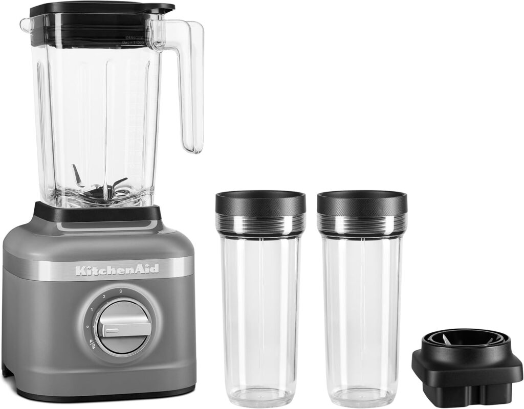 KitchenAid K150 3 Speed Ice Crushing Blender with 2 Personal Blender Jars – KSB1332Y – Matte Charcoal Grey
