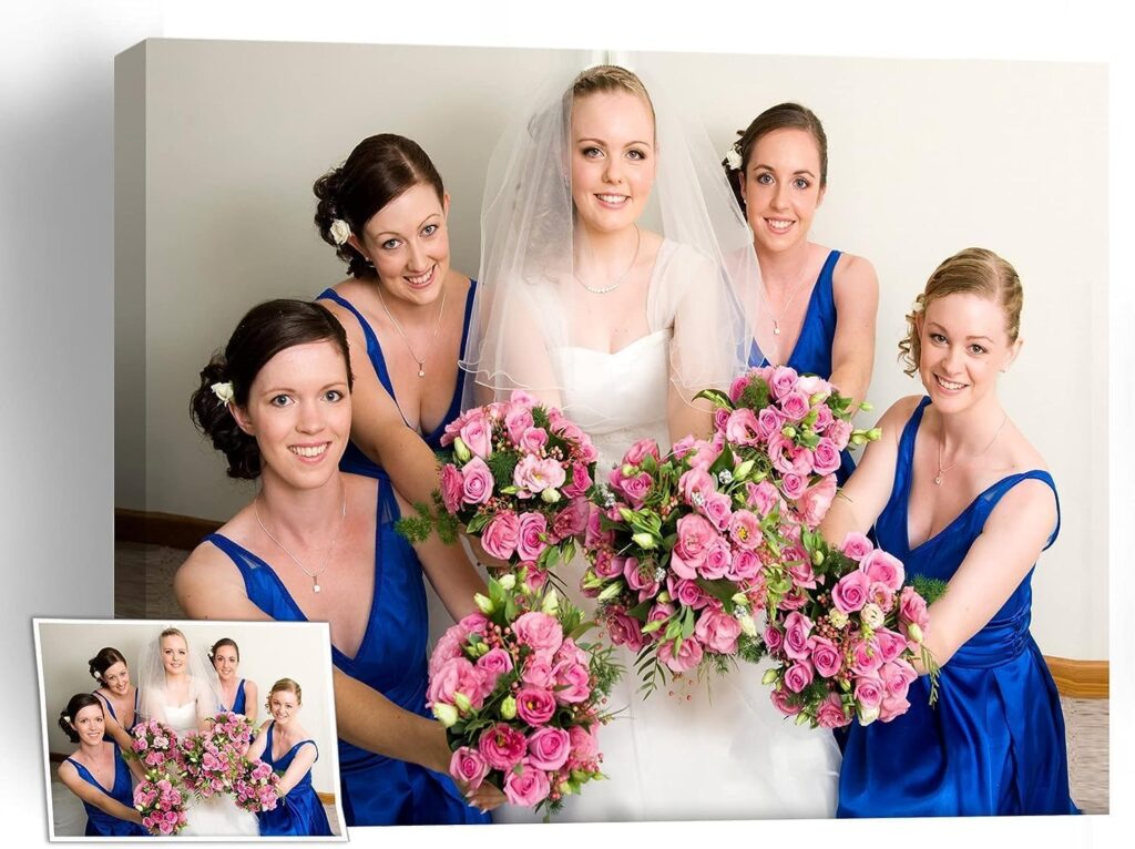 Your Image Turn Into Art Print, Photo to Canvas, Custom Prints, Personalized Pictures for Wall, Bedroom, Office and Living Room With Frame (16″W x 16″H x 0.5″D)