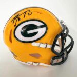 Autographed/Signed Aaron Rodgers Green Bay Packers Football Speed Mini Helmet Steiner Sports COA