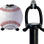 Pmsanzay 2 Pack Baseball Holder, Baseball Bat Wall Mount, vertical bat Display Stand,Ball Storage Rack,Softball Brackets for Sports Memorabilia bat and Ball Storage Rack, Black,(No Bat & Ball