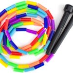 K-Roo Sports K-Roo Sports Rainbow Jump Rope with Plastic Beaded Segmentation, 7-Foot