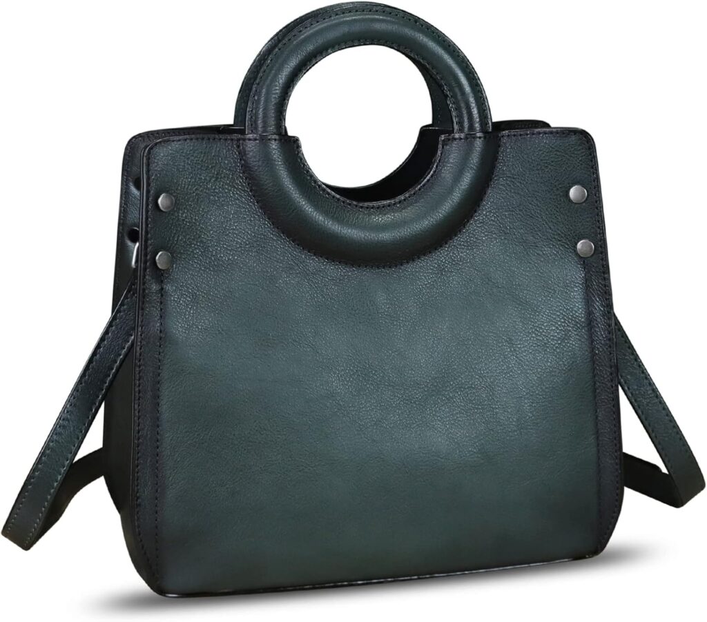 Genuine Leather Handbags for Women Vintage Real Leather Fashion Messenger Bag Shoulder Bag Crossbody Bag Satchel Purse
